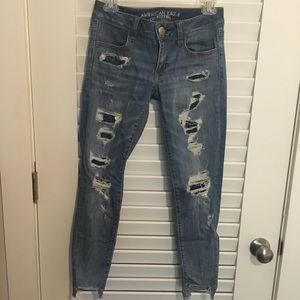 AEO American Eagle distressed jeggings